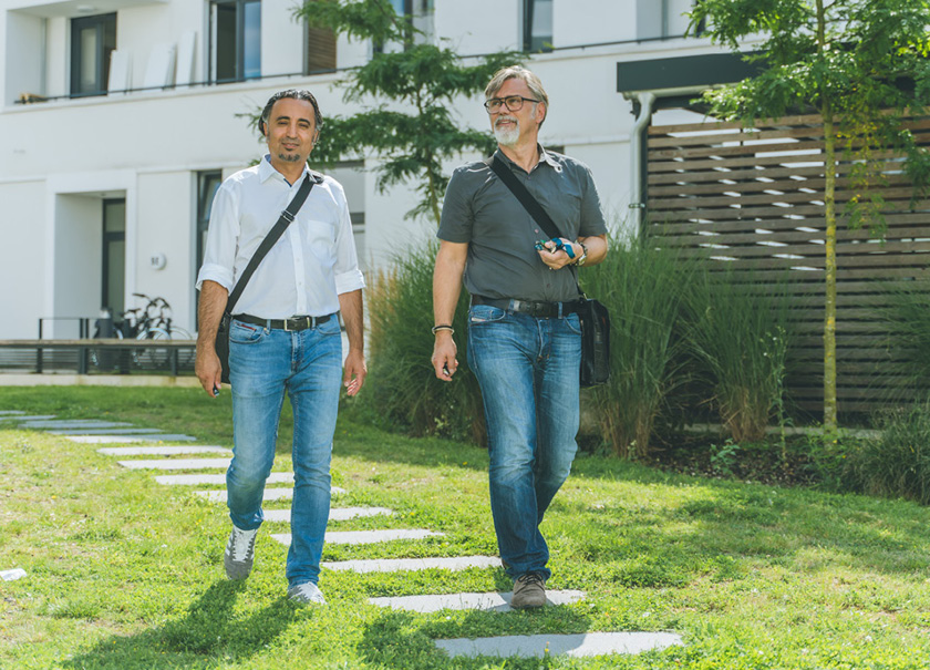 Frank Petershagen unterwegs in den Lindenhöfen