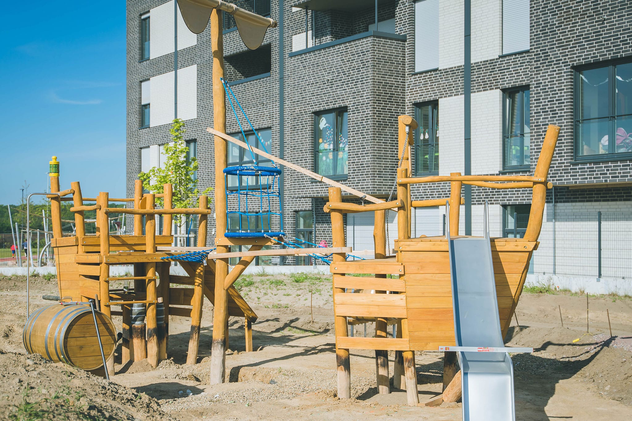 Bau Spielplatz im Mai 2024