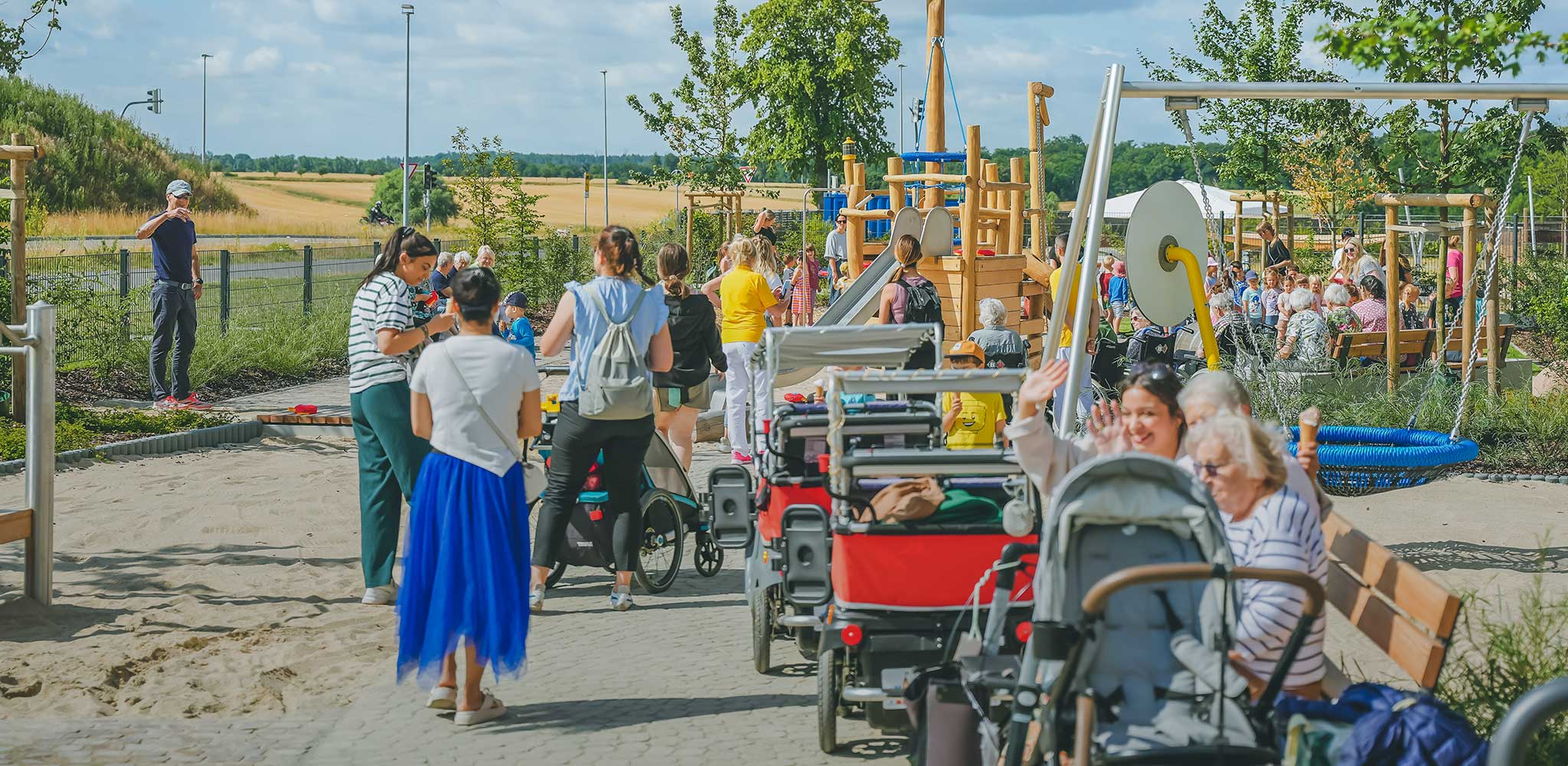 Der Spielplatz „Steimker Pirateninsel“ in den Steimker Gärten